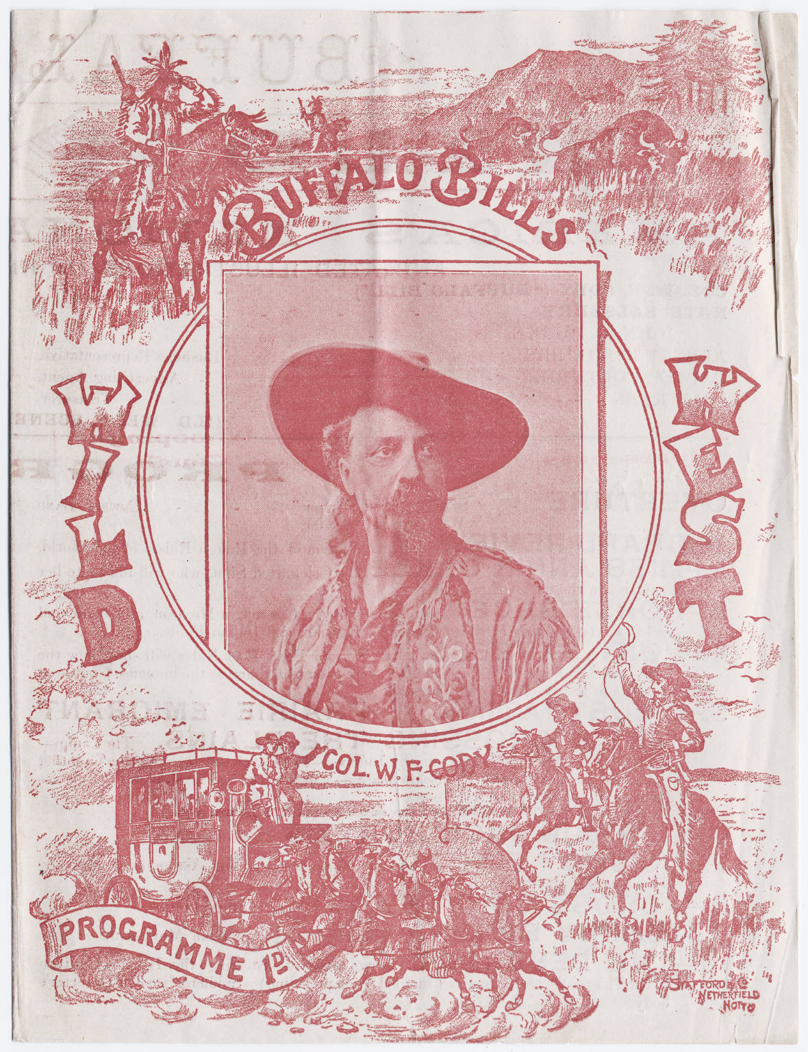 1894 newspaper w ILLUSTRATED AD for The BUFFALO BILL WILD WEST SHOW in New  York