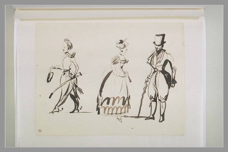 File:Delacroix - Etudes de trois personnages dont un militaire, RF 10386, Recto.jpg
