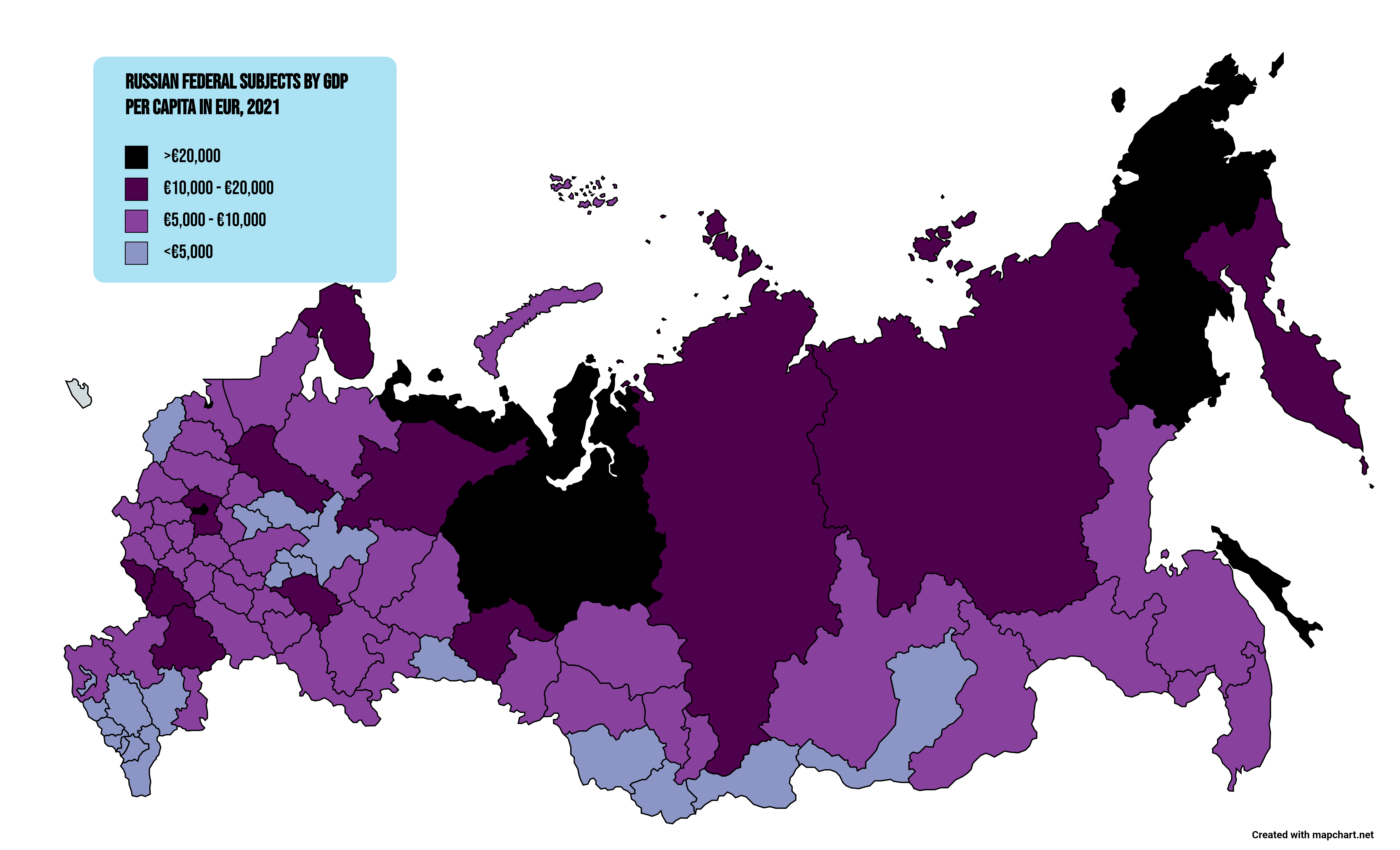 Удаленные районы россии. GDP per capita by Regions of Russia. Russian Federation.