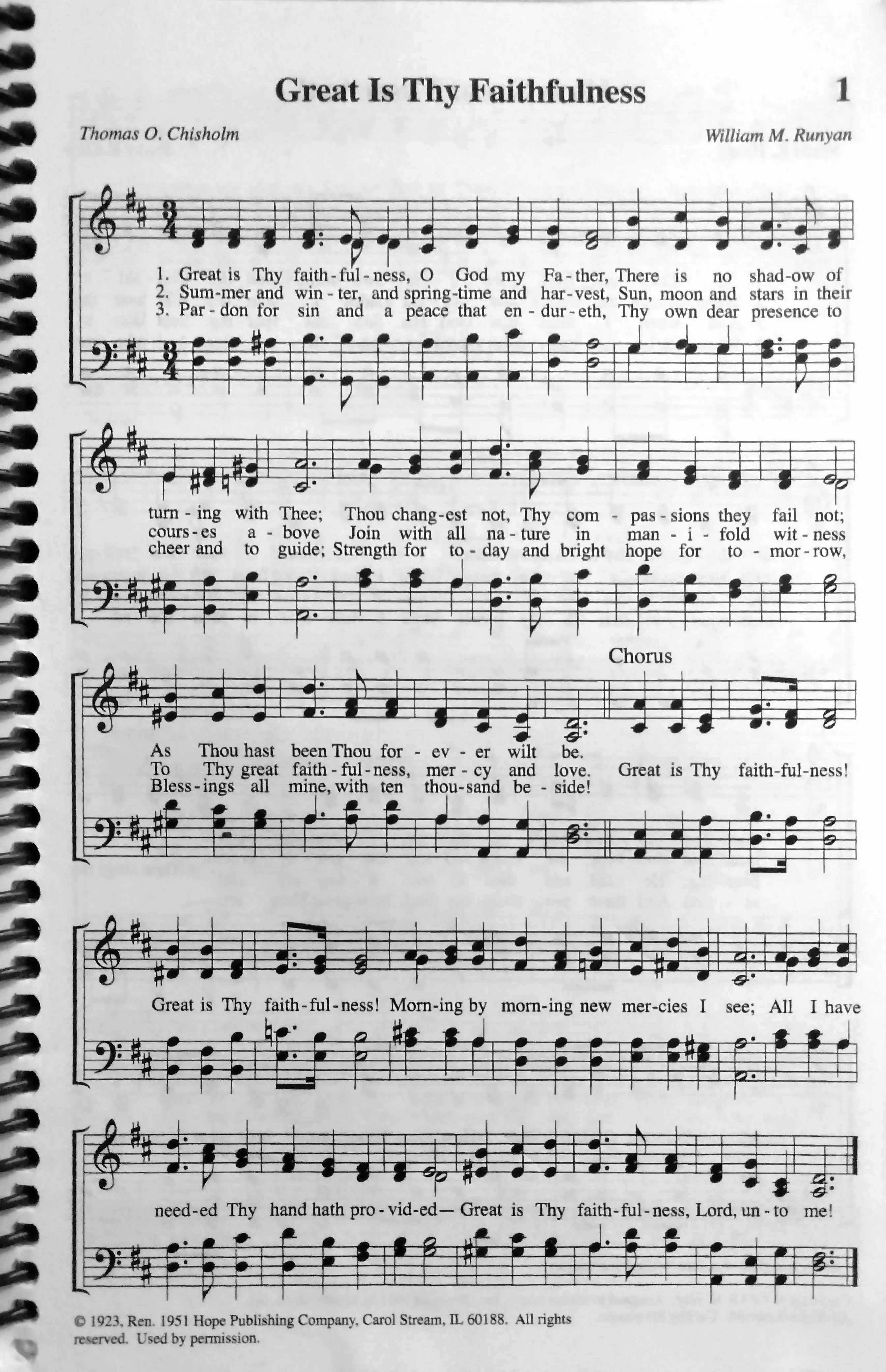 great is thy faithfulness sheet music