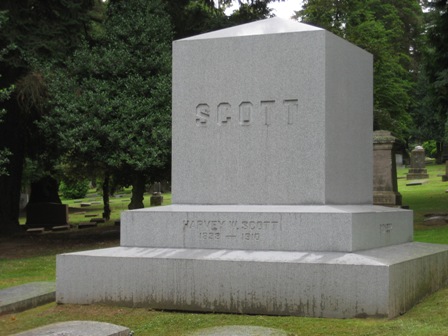 File:Harvey Scott gravestone at RiverView Cemetery - Portland, Oregon.JPG