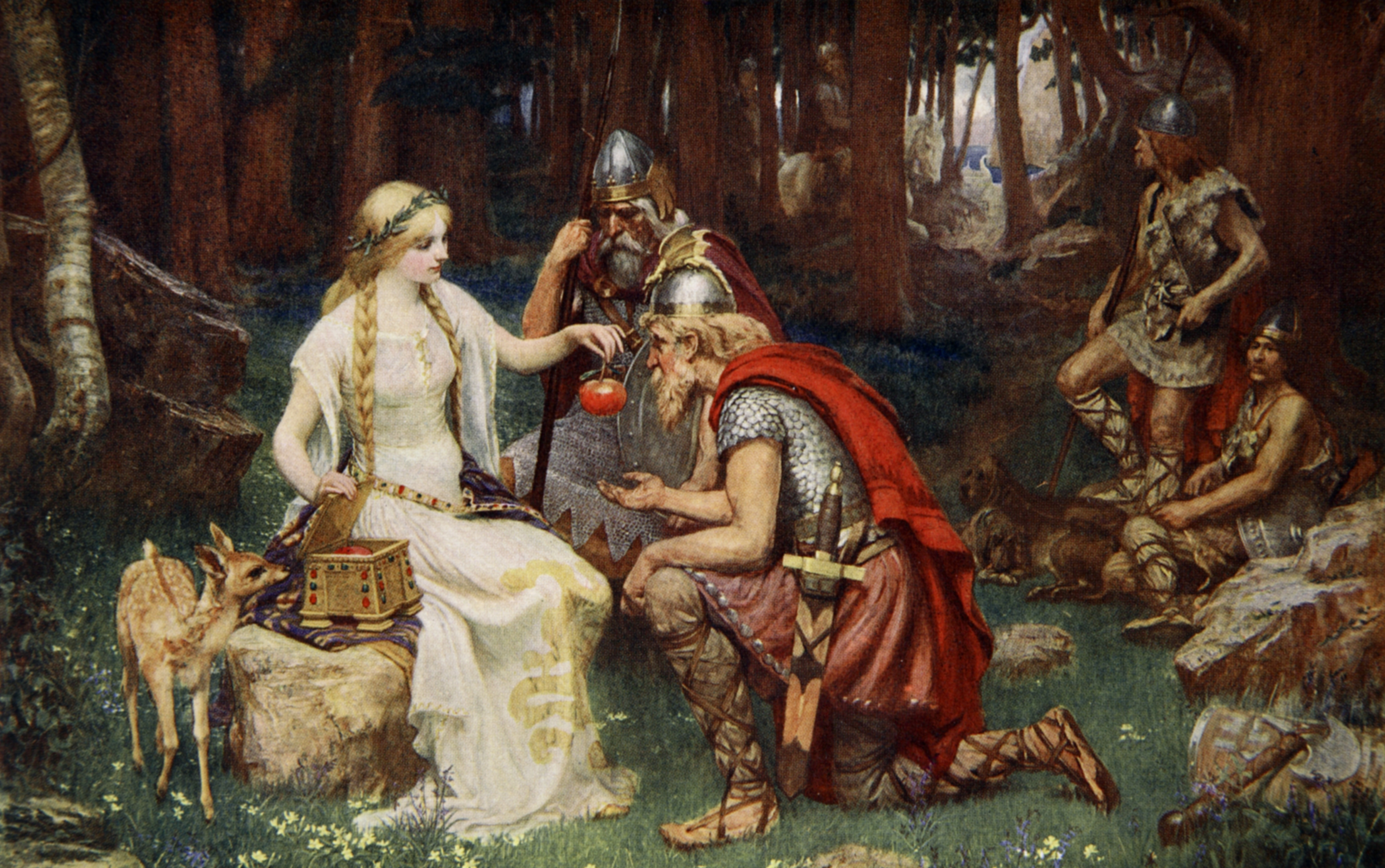 Idun and the Apples by James Doyle Penrose, 1890.jpg