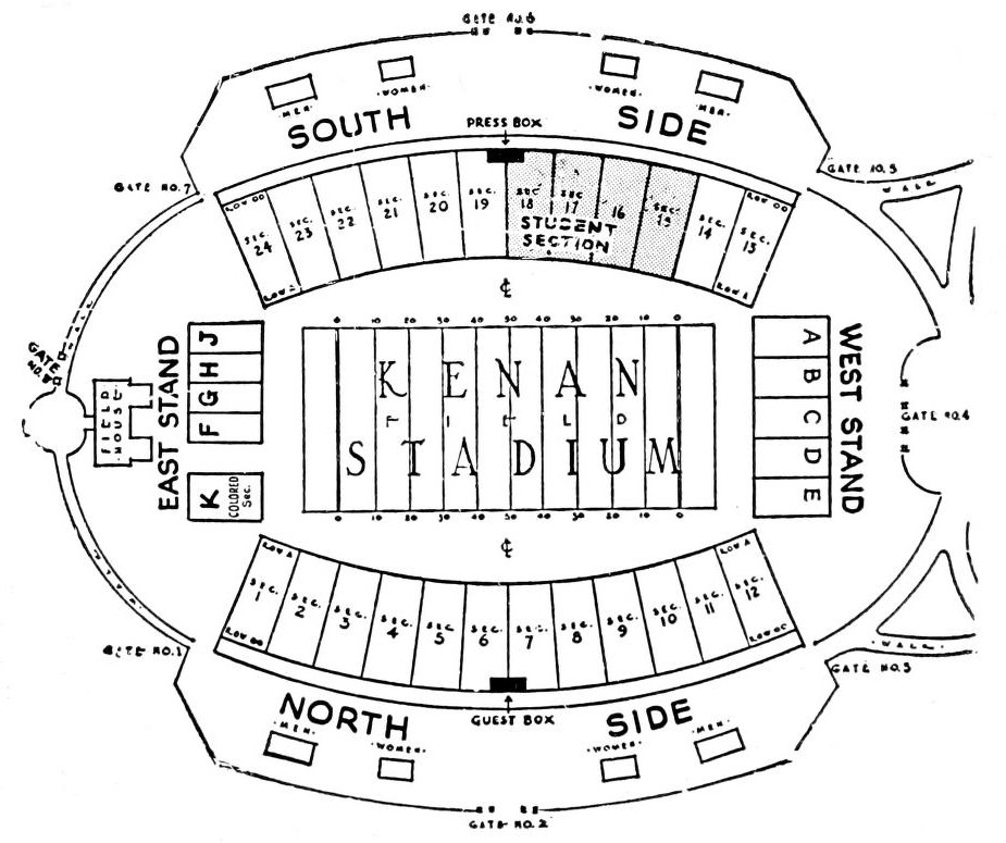 Kenan Football Stadium Seating Chart