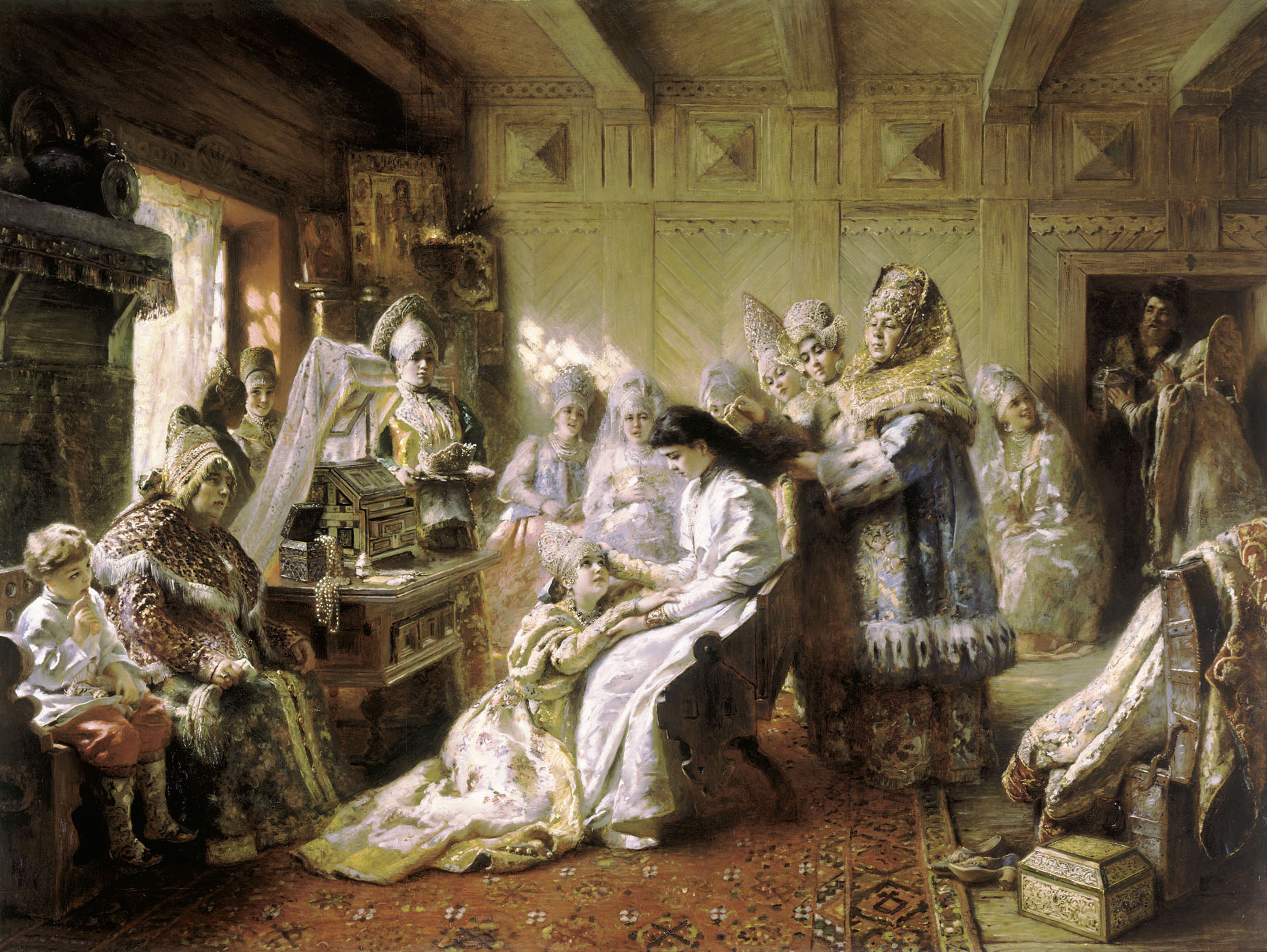 Картина Константина Маковского ,,под венец,,
