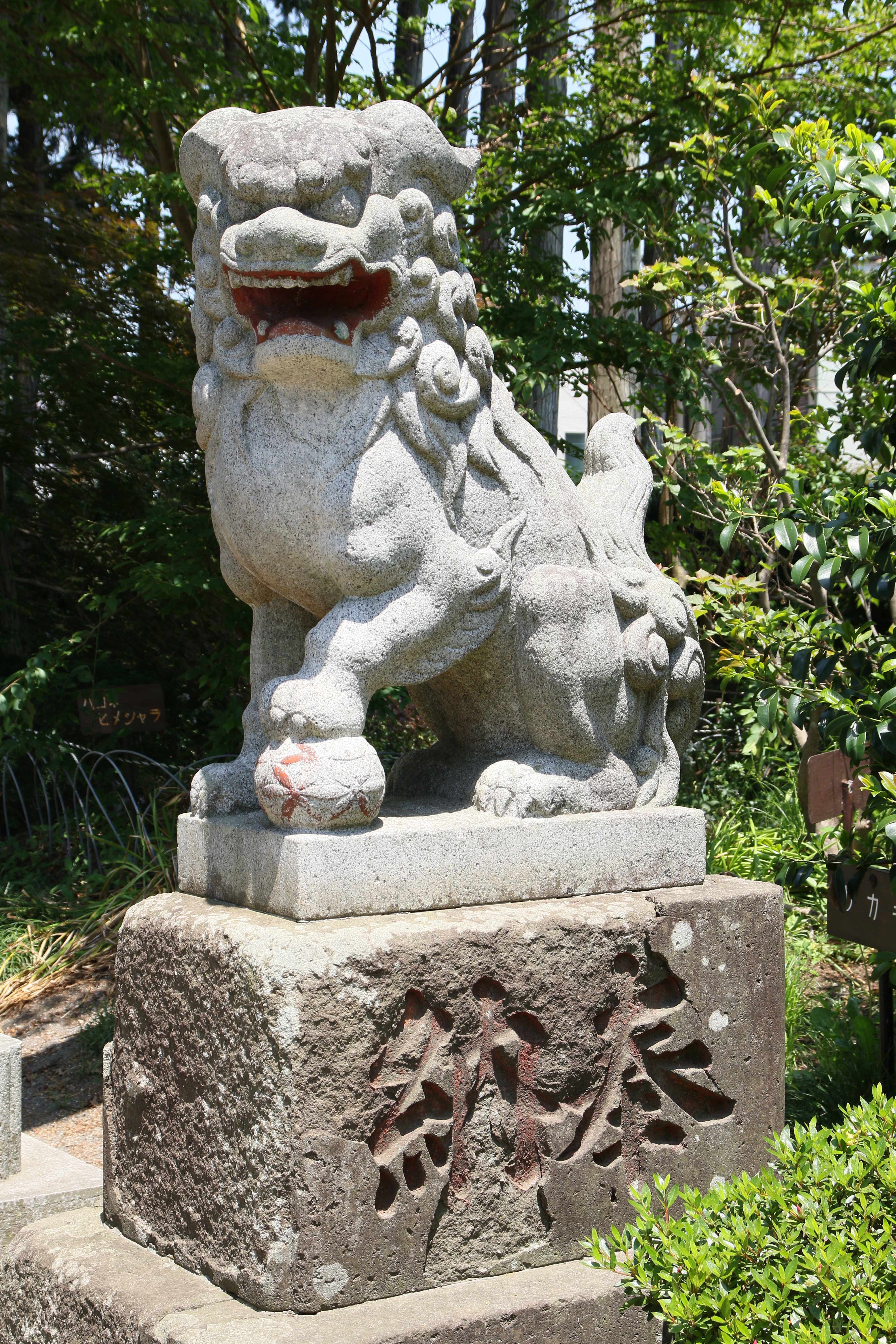 File:上粕屋神社狛犬（阿形）.jpg - Wikimedia Commons