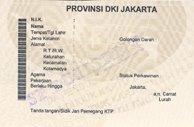 Back KTP for foreigner in Bogor
