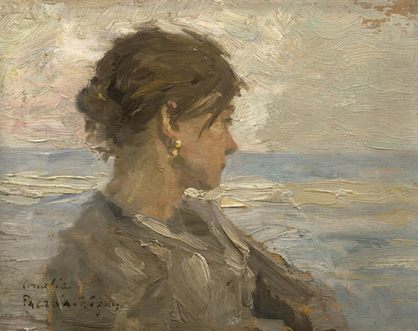 File:Cornelia Paczka-Wagner - Junge Frau am Meer, ca 1900.jpg