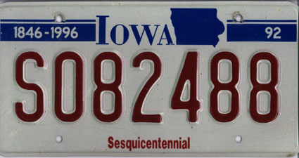 File:Iowa 1992 Sesquicentennial license plate - S082488.jpg