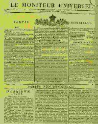 <i>Le Moniteur Universel</i> French newspaper and official journal (1789–1868)