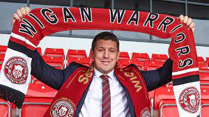 Matt Peet is the current head coach of the Wigan Warriors. Matt Peet Wigan Rugby League Coach Oct 2021.jpg