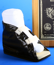 DeRoyal's first product, a cast boot. OriginalCastBoot.jpg