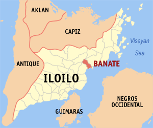 Map of Iloilo showing the location of Banate