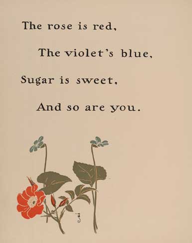 Roses blue are violets are poem wrote red who the Roses Are