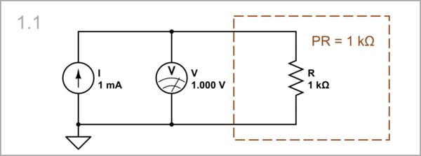 1 mA is passed through 1 kΩ positive resistance