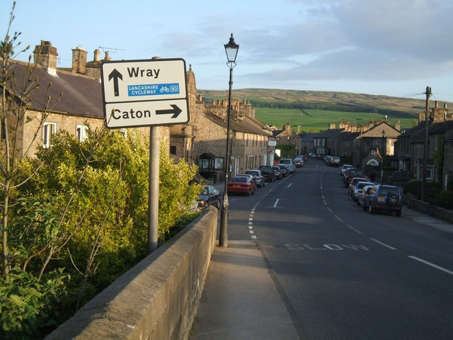 File:Sign on south side of bridge over River Wenning in Hornby - geograph.org.uk - 474242.jpg