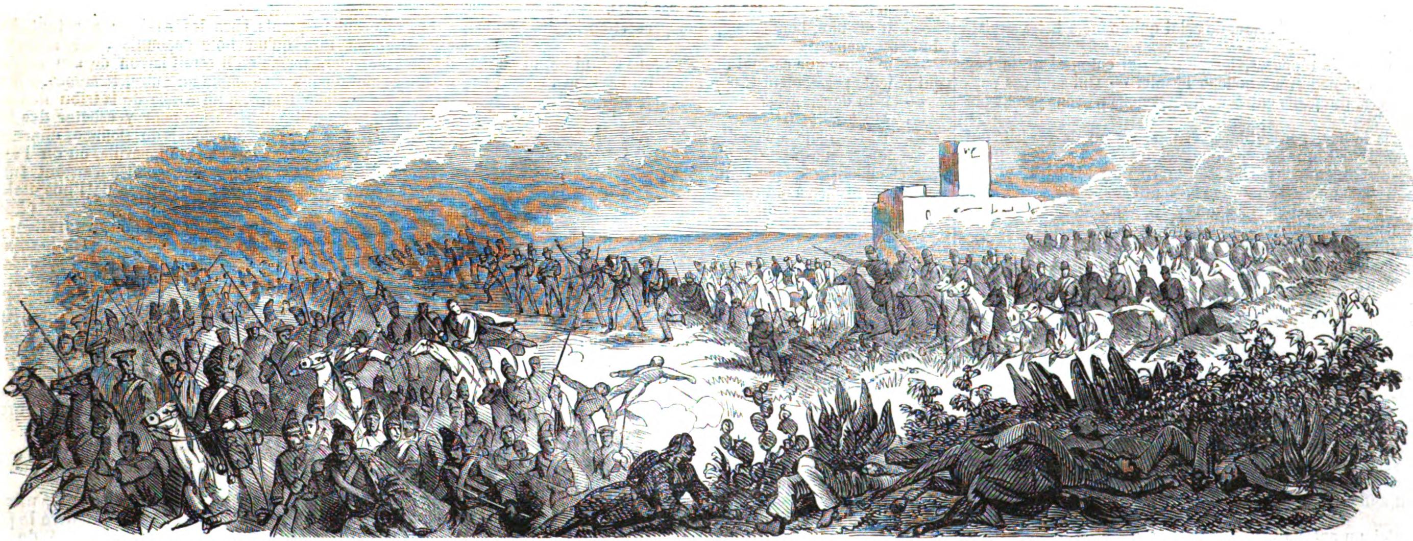 Combat de. Battle of Monte caseros 1852. Combat de Benhout.