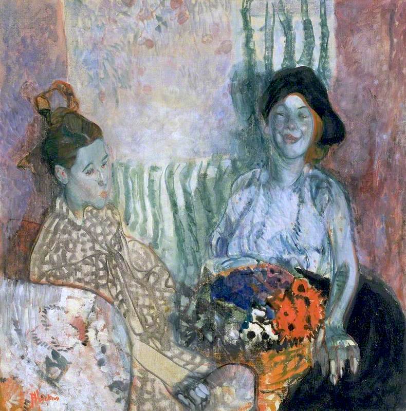 Frances Hodgkins Loveday and Ann Two Women with a Basket of Flowers.jpg