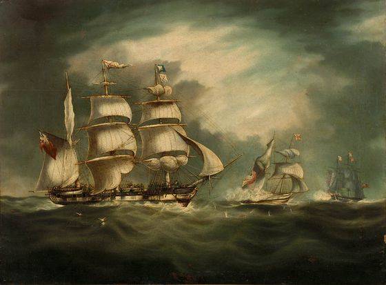 File:HMS Belle Poule (1806), HMS Hermes (1811), and Gipsy.jpg
