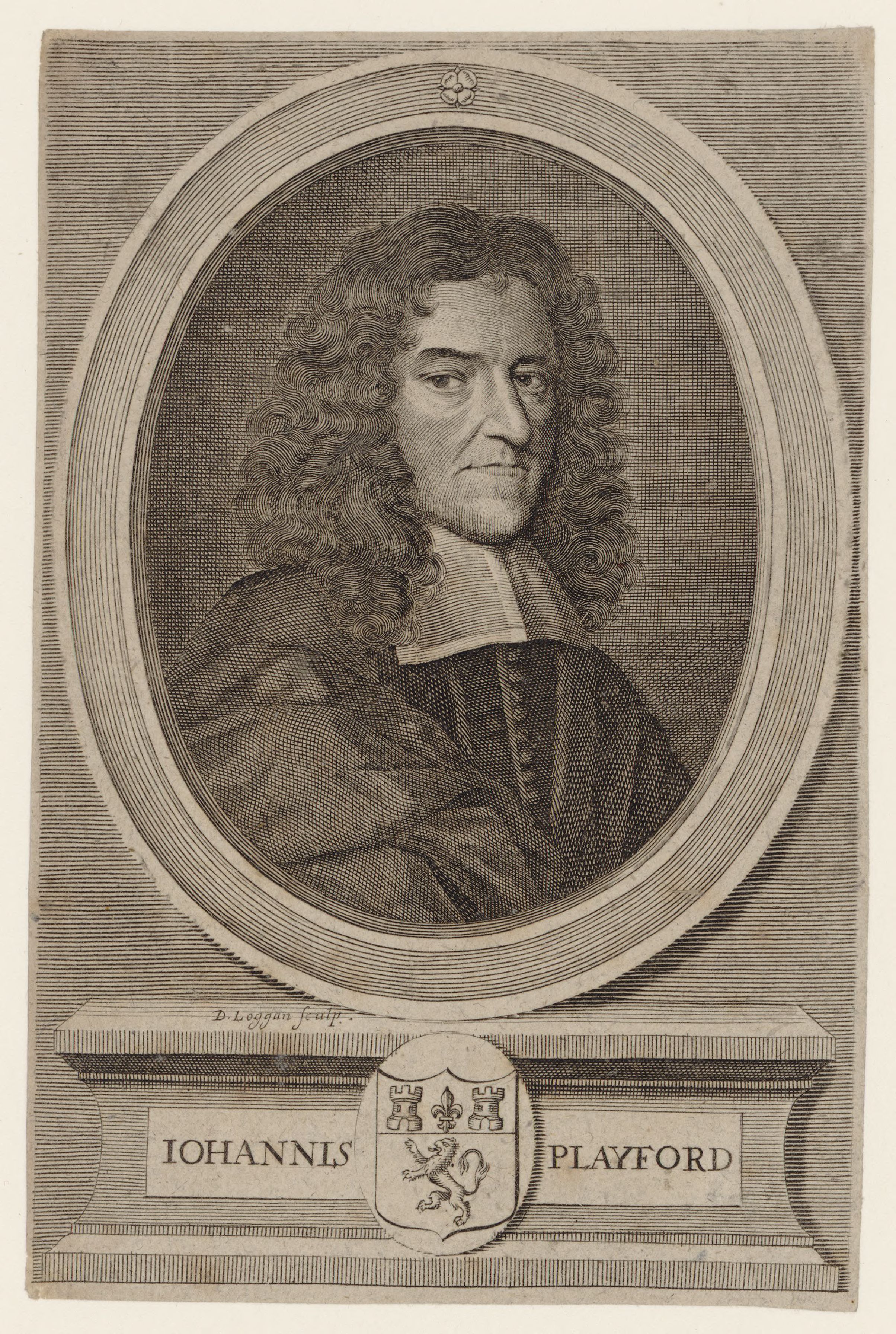 Portrait of John Playford by David Loggan
