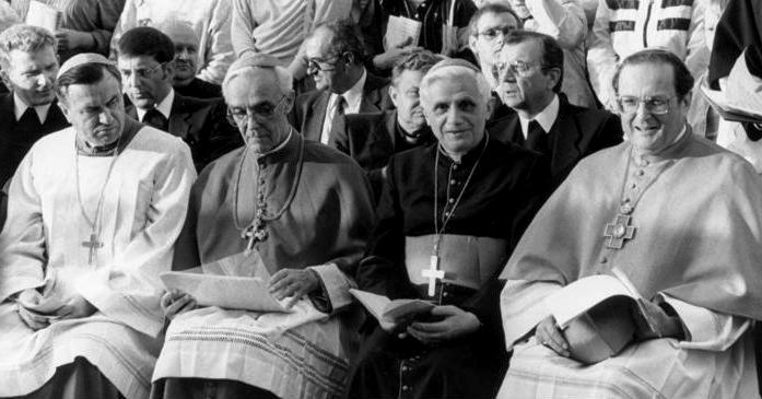 File:Lehmann, Schaffran, Ratzinger, Meisner 1987 in Dresden.jpg