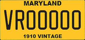 File:Maryland "1910 Vintage" reproduction plate, 2014.png