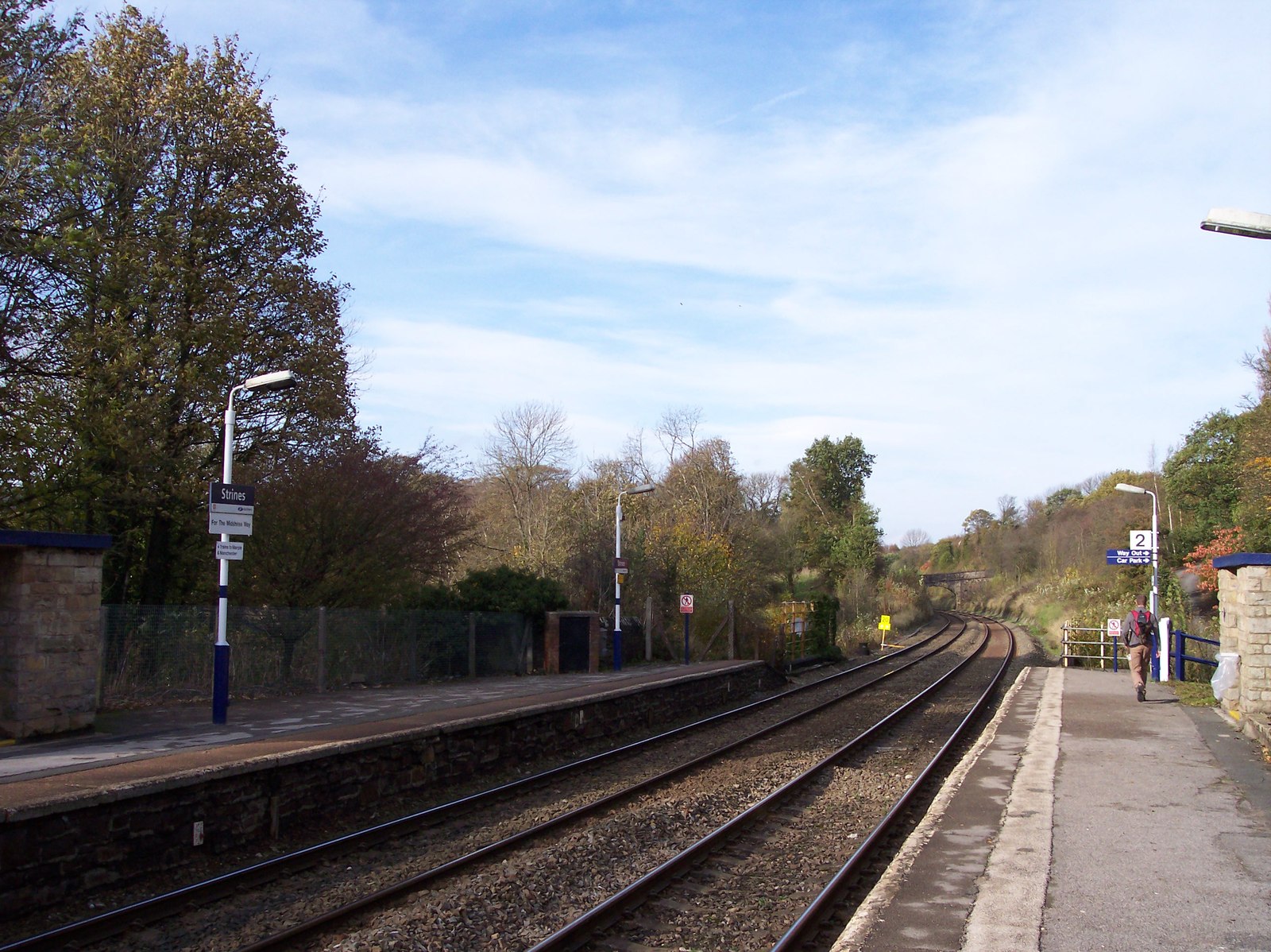 Strines railway station