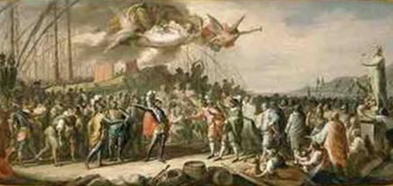 File:The triumph of Lamba Doria in the Battle of Curzola by Fedele Fischetti.png