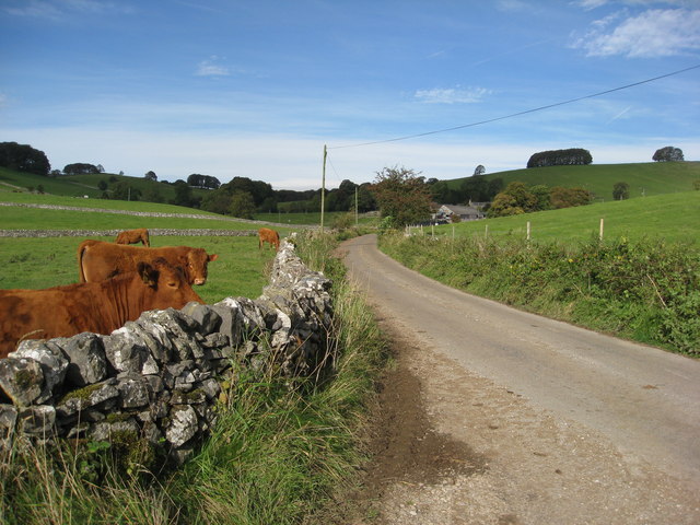 Dam Lane - View in the direction of Alsop en le Dale - geograph.org.uk - 1000385