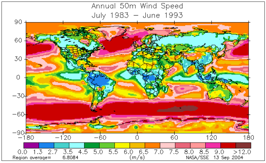 Wind speed today at my location