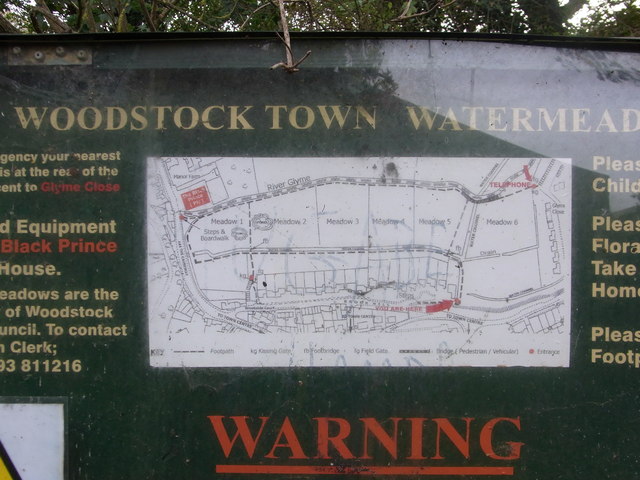 File:Information Board showing footpaths, Woodstock - geograph.org.uk - 2639229.jpg
