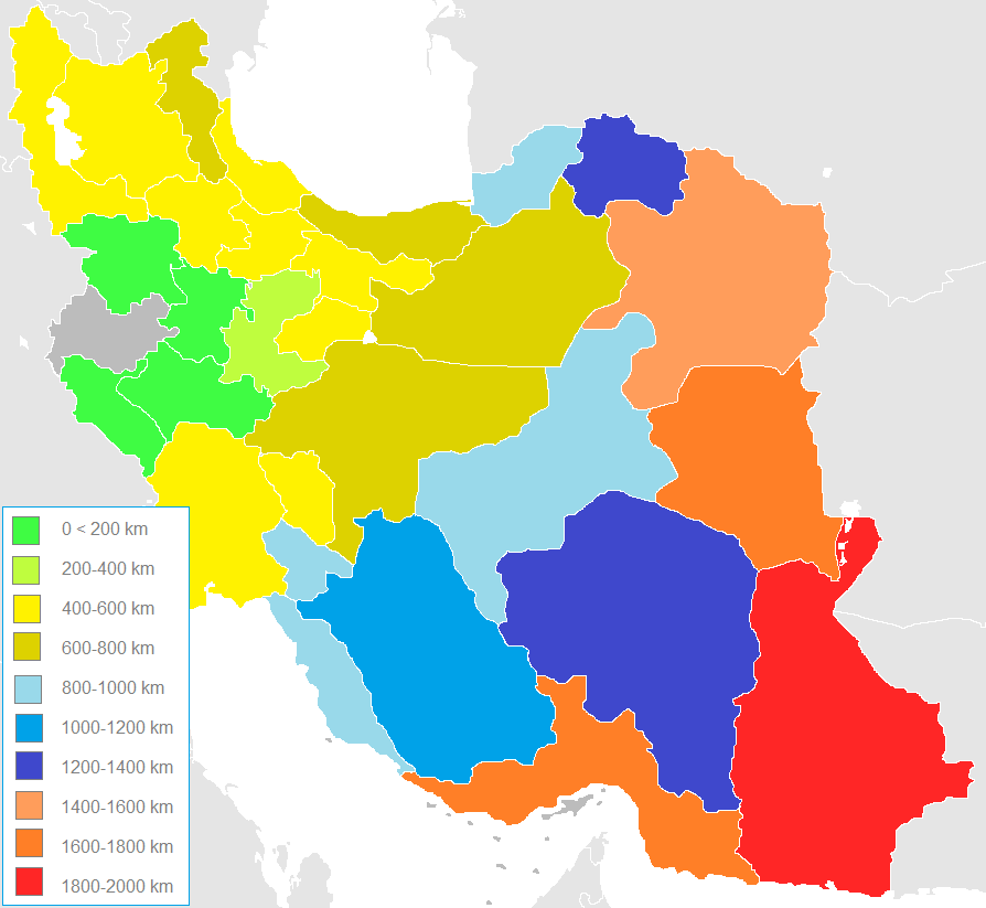 تصویر نقشه ی ایران با استان ها