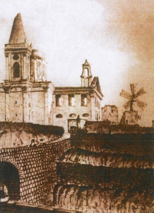 File:Old Santa Maria Church and Windmill.jpg