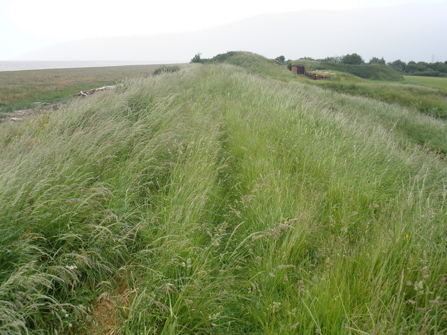 Path, on top of the sea-defences, near Caldicot - geograph.org.uk - 1342668