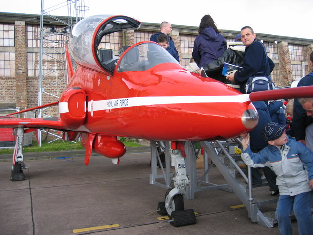 File:Red Arrow at Leuchars Airfield - geograph.org.uk - 345013.jpg