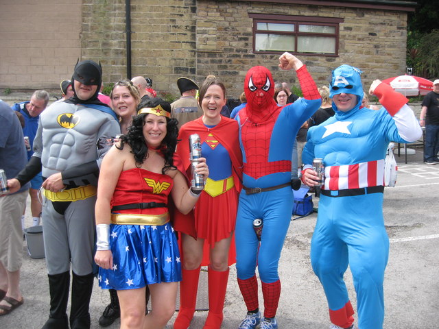 File:Super heroes in Dobcross - geograph.org.uk - 455230.jpg