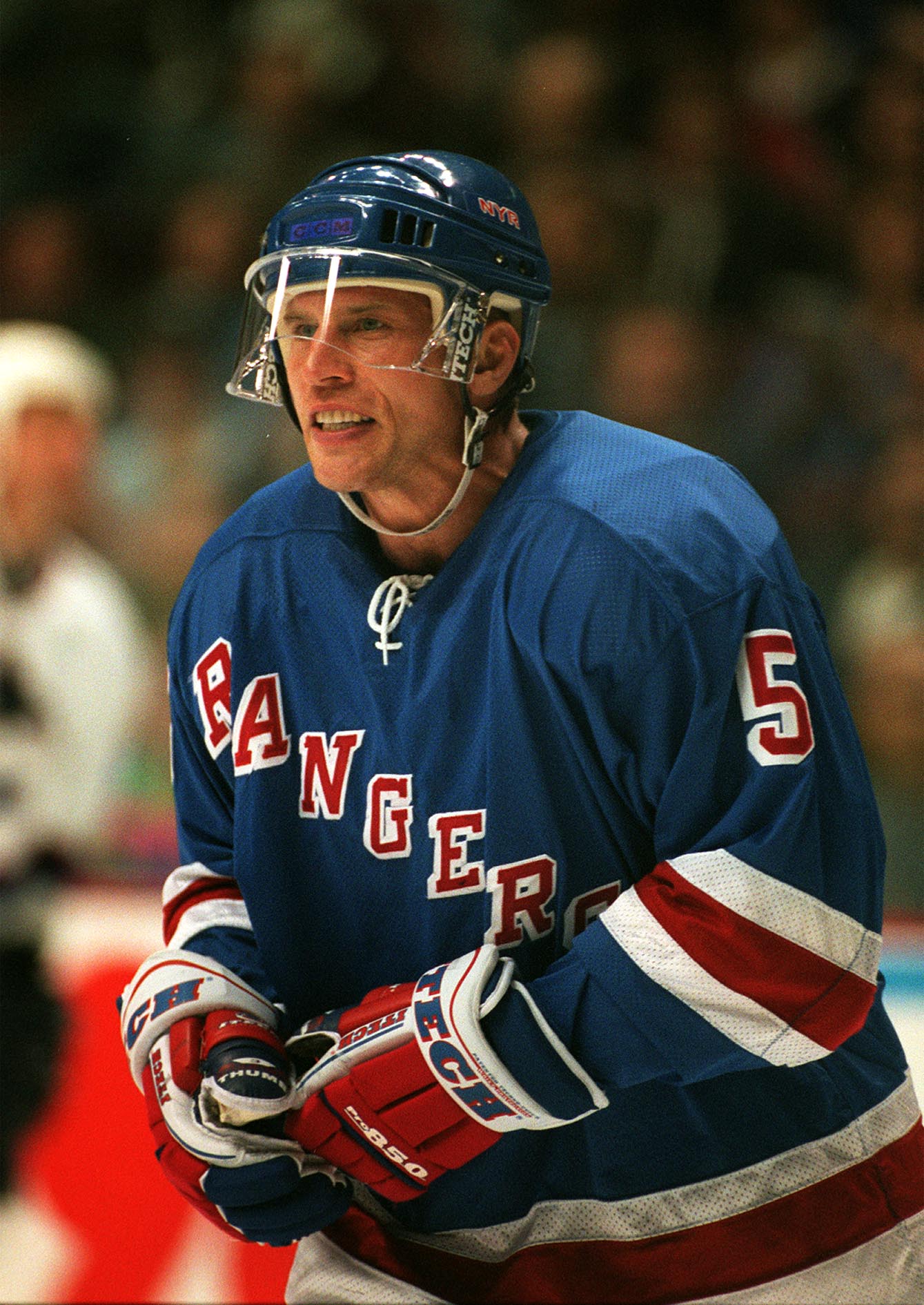 Samuelsson with the [[New York Rangers]] in 1997