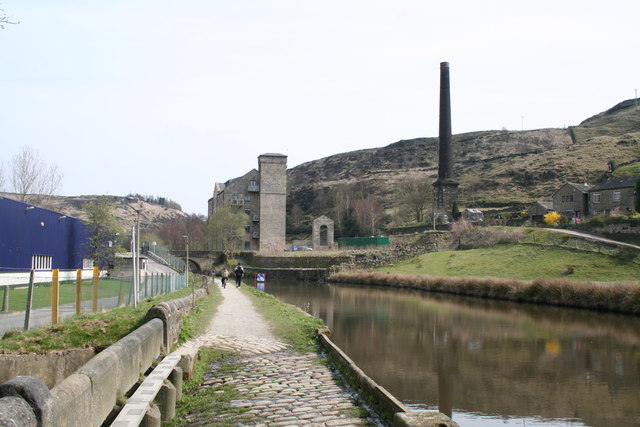 Woodhouse Mill and bridge, Rochdale Canal, Todmorden, Yorkshire - geograph.org.uk - 403013