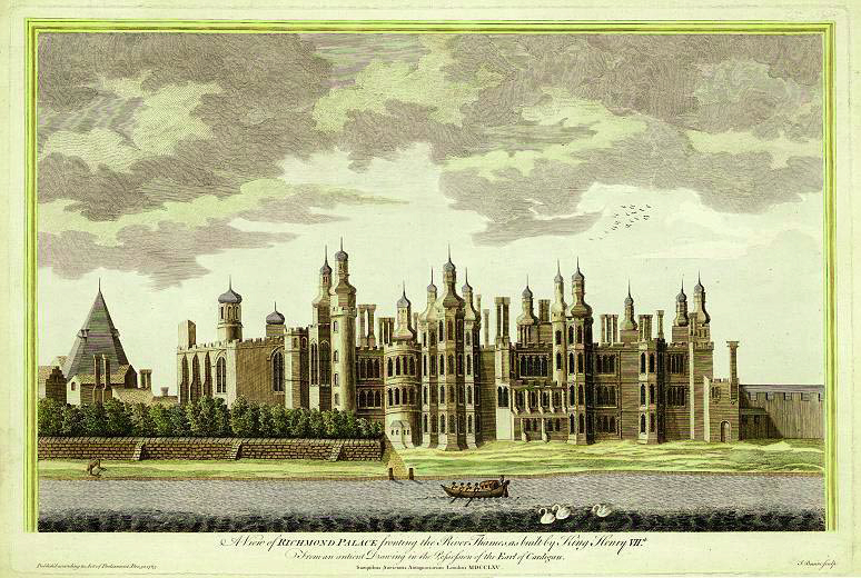 from a 1765 print Old Richmond Palace RICHMOND as built by Henry VII 1888