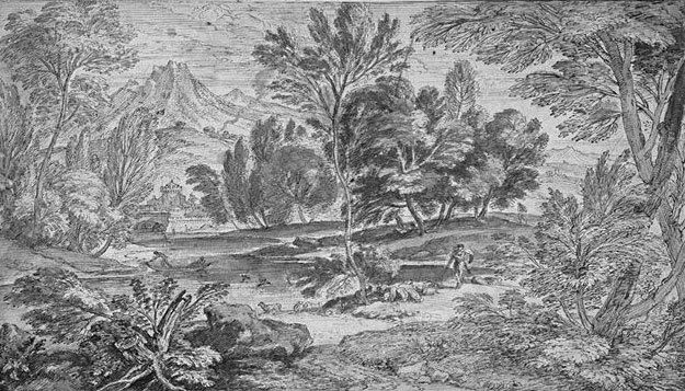 File:Adriaen van der Kabel - Paysage arcadique, avec une rivière, et une ville au pied d'une montagne.jpg