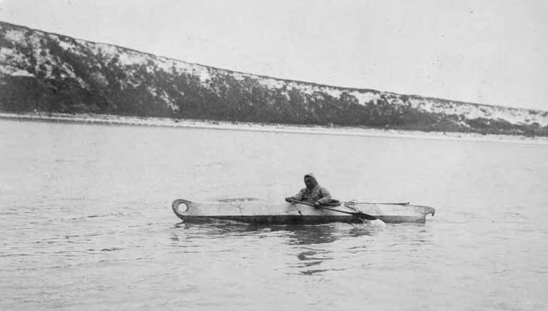 File:Eskimo man paddling kayak near Stebbin Point on the Bering Sea, Alaska, October 1914 (AL+CA 4023).jpg