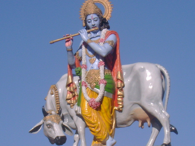 File:Krishna playing bansuri, flute.jpg