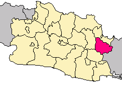 Peta lokasi Kabupaten Kuningan