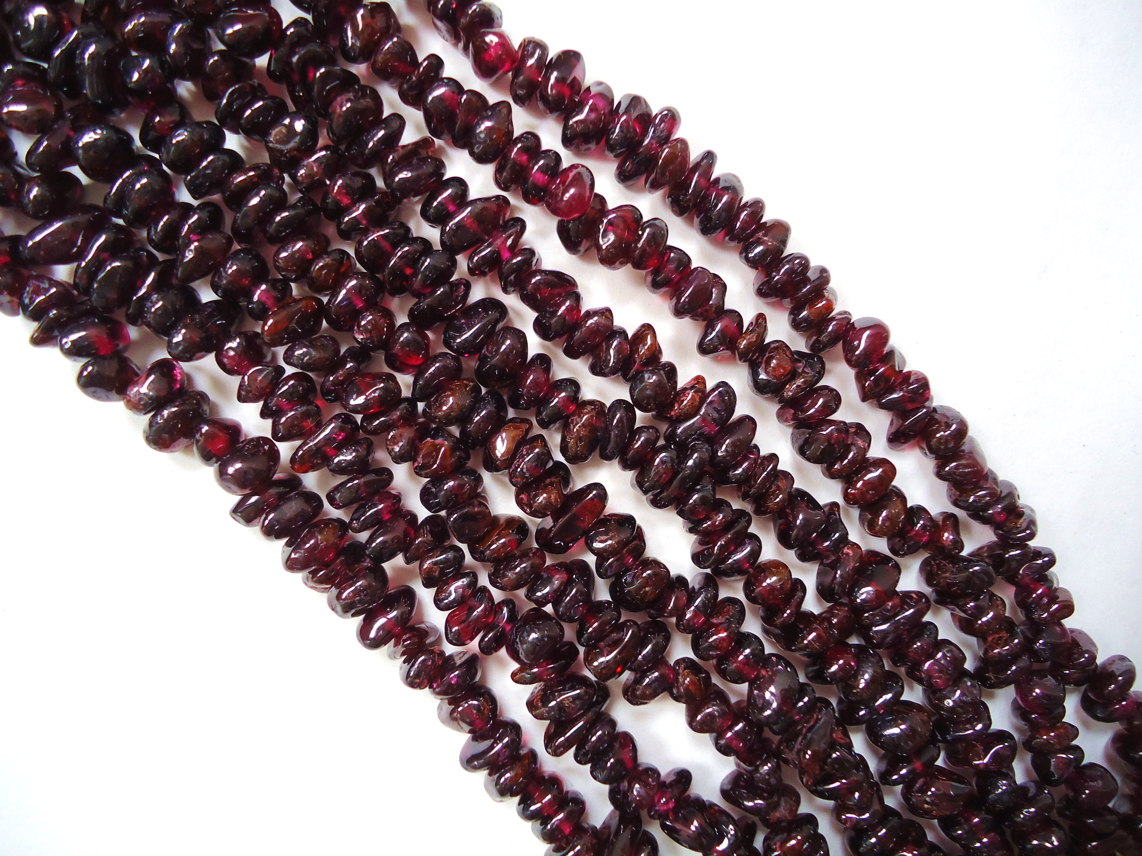 Garnet Heishi Beads Natural Garnet Beads Natural Hessonite Garnet Heishi Tyre shape Approx 4-5 mm Beads Smooth Beads 8 Long