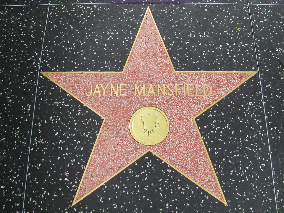 Jayne Mansfield's star on the Hollywood Walk of Fame