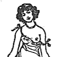 Young woman slipping out of blouse.png