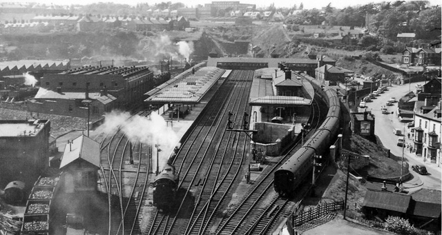 File:Bangor Gwynedd Station and Locomotive Shed 1752254 6d2f5f28.jpg