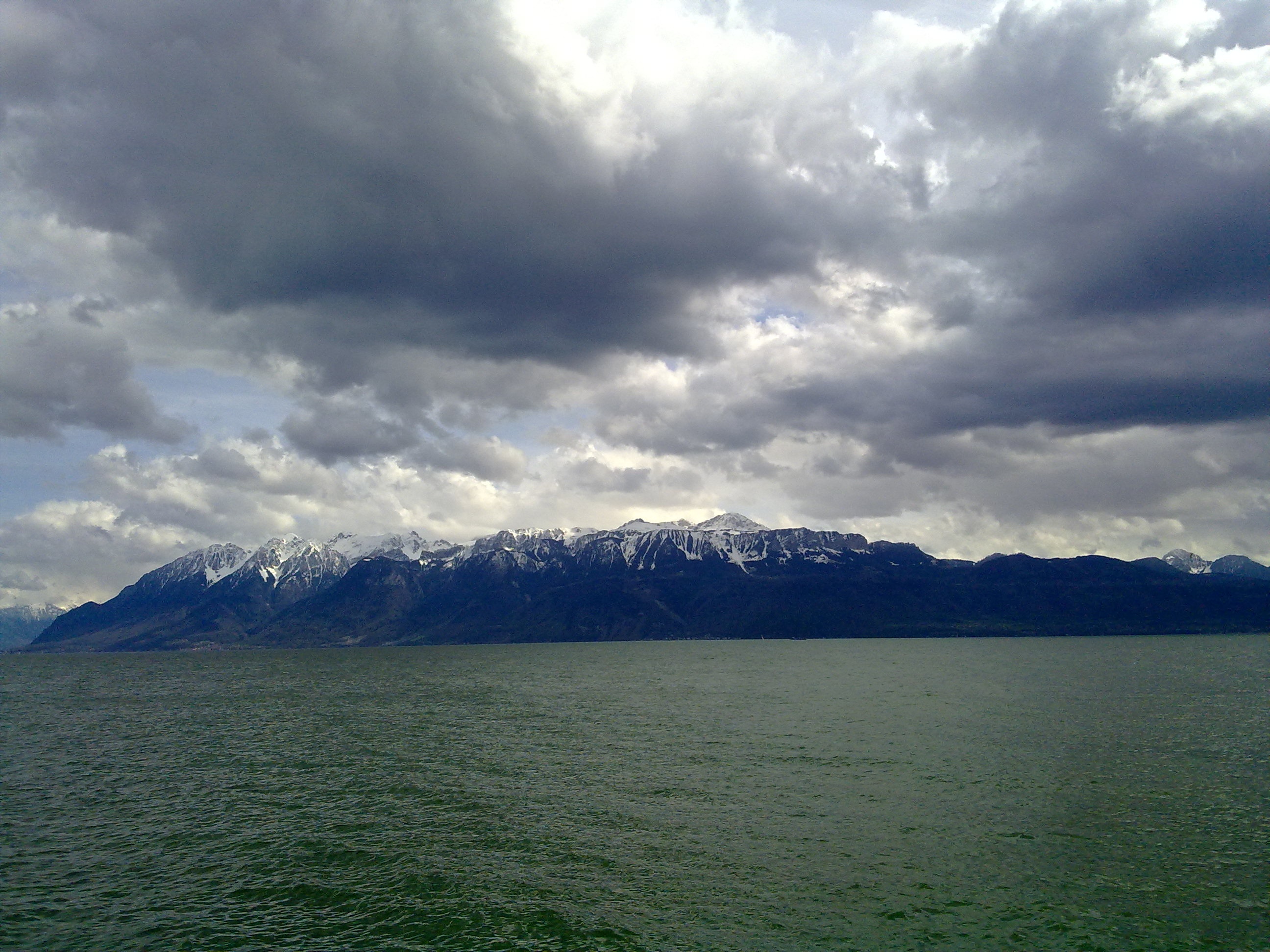 Over lake. Cloud over Lake.