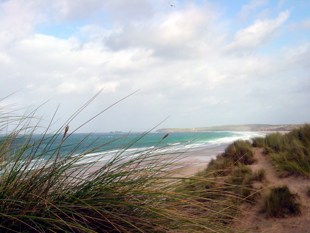 File:Dunes and beach at Phillack Towans, Godrevy Point and Island in the distance - geograph.org.uk - 56808.jpg