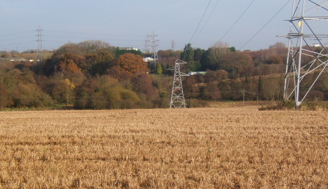 File:Field and line of pylons near Washbrook - geograph.org.uk - 1051437.jpg