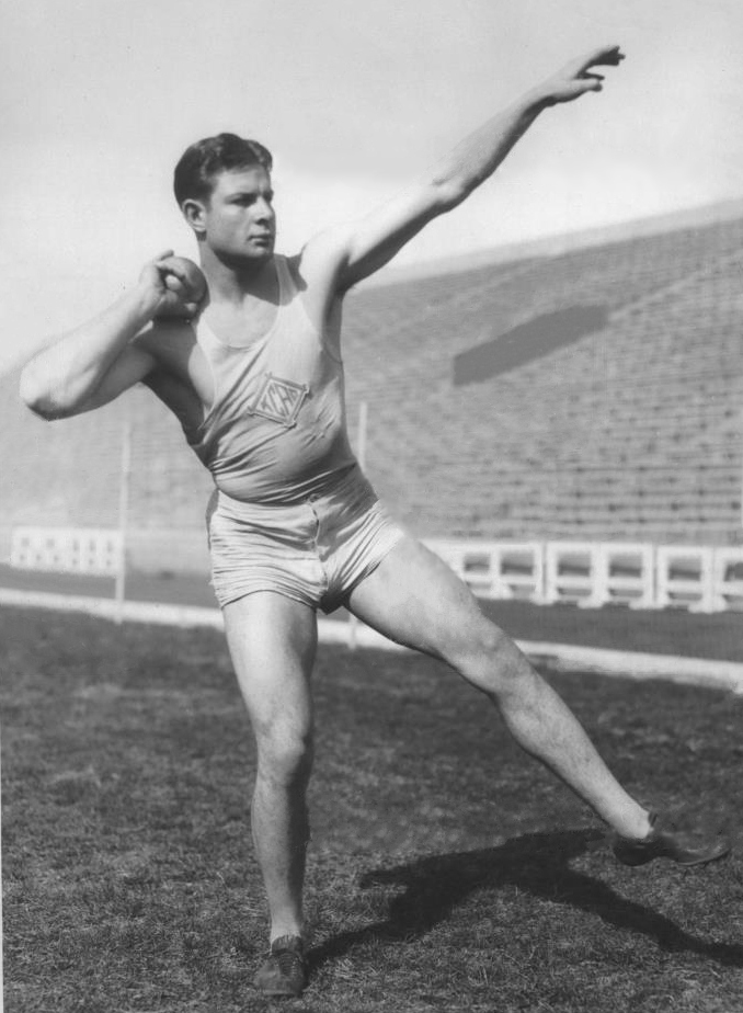 1932 Olympic Games, Los Angeles, USA, Decathlon, USA s decathlon gold medal  winner James Bausch in